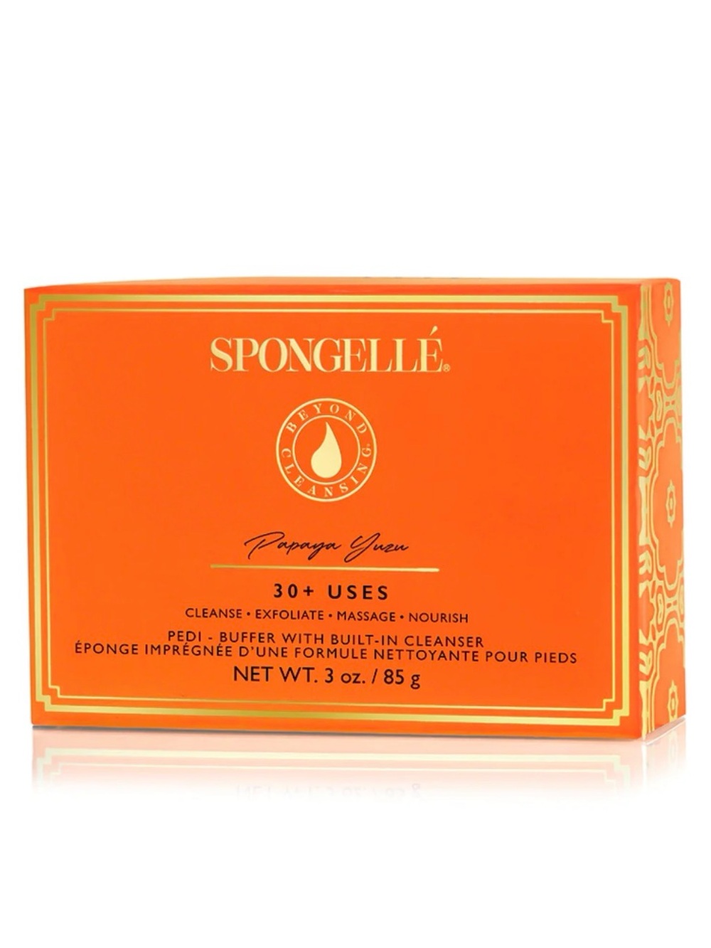 NIB Spongellé Papaya Yuzu Pedi Buffer with Built-In Cleanser